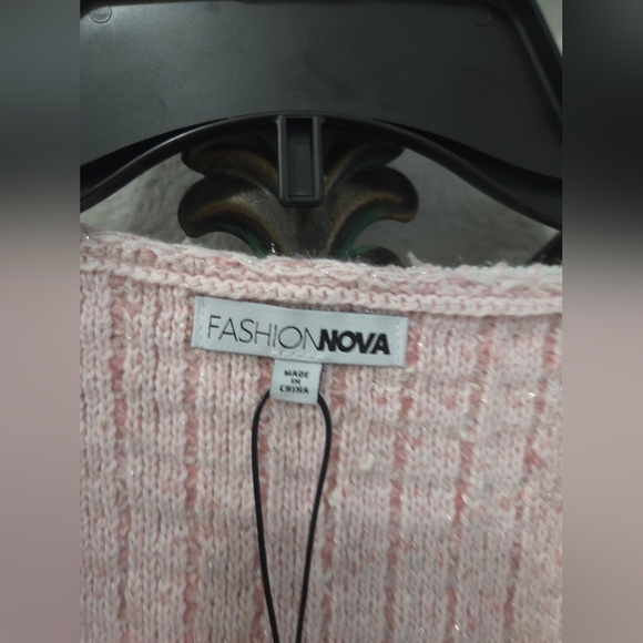 NWT Fashion Nova Barbie Pink Tweed Blazer - Picture 6 of 7